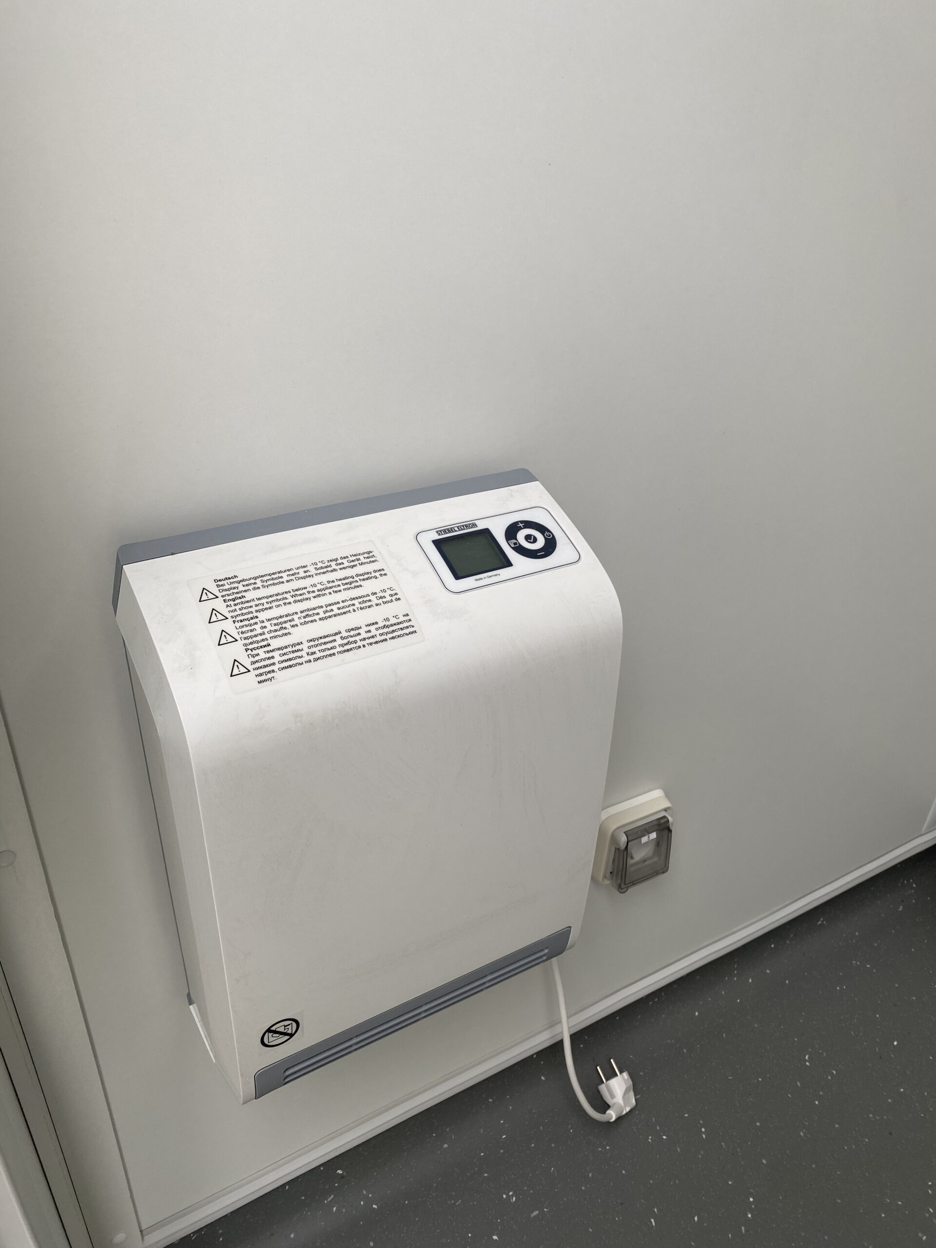 Sanitair unit dames heren - elektrische verwarming